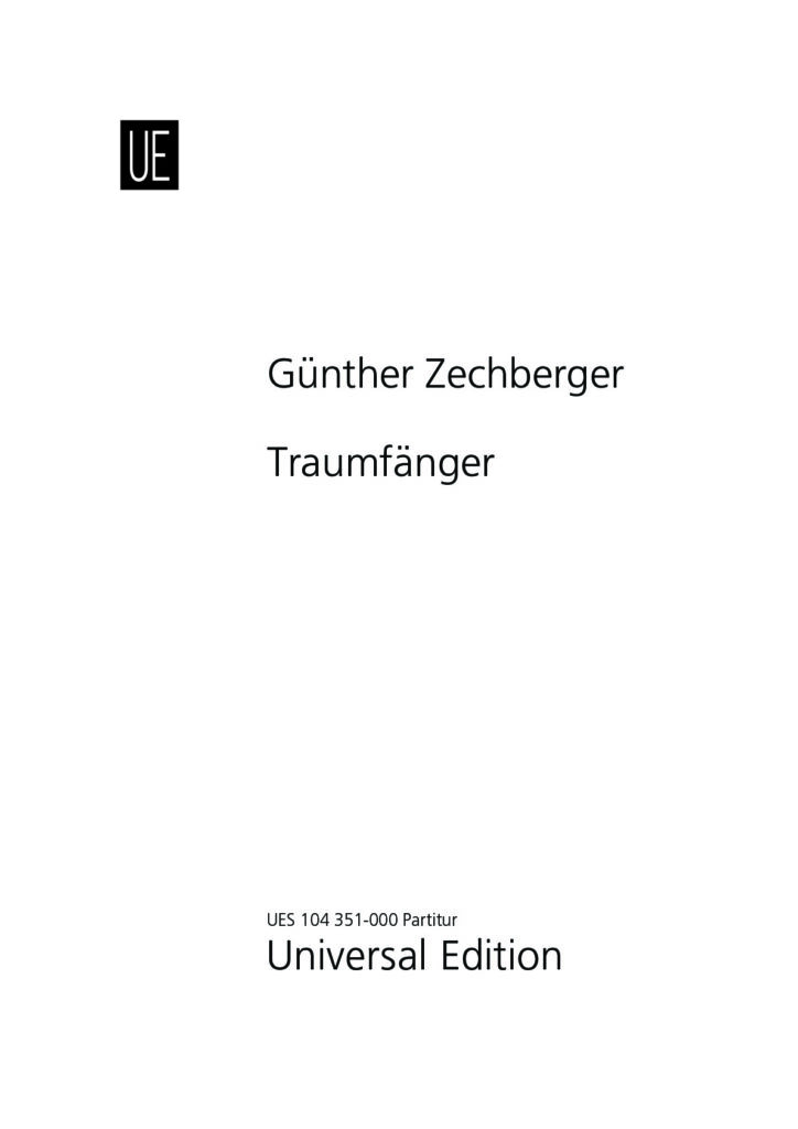 Distributed By Universal Edition Günther Zechberger